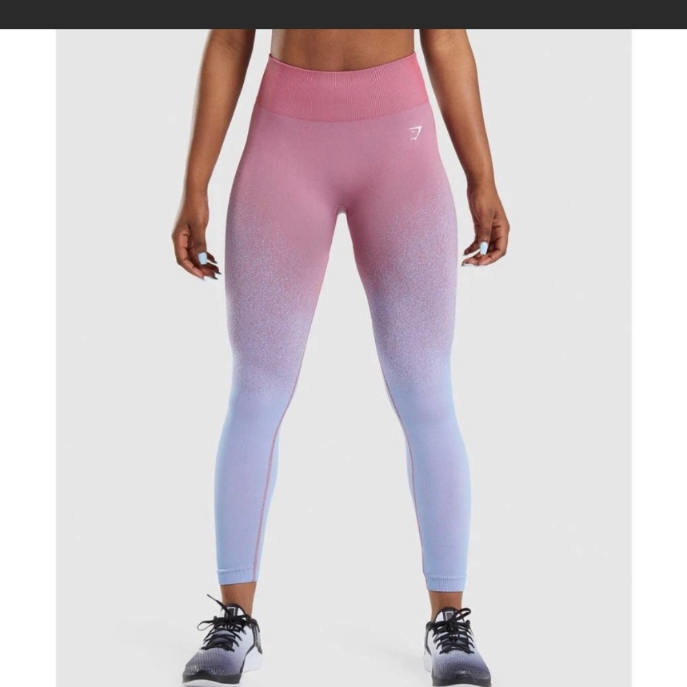 Pink/blue Adapt Ombré seamless leggings